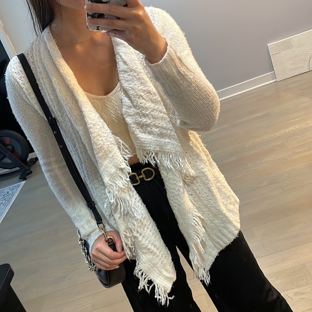Hollister Open Fringe Cozy Comfy Cardigan